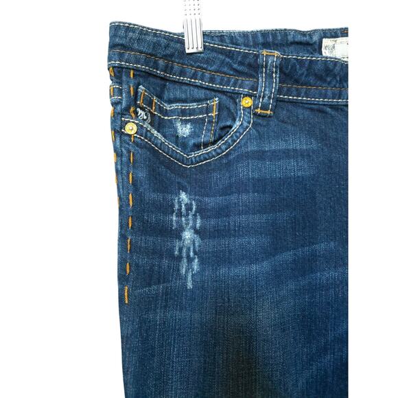 MEK by Miss Me Jeans Size 32 Oaxaca Bootcut Dark Wash Denim Button Pkt - Picture 5 of 6